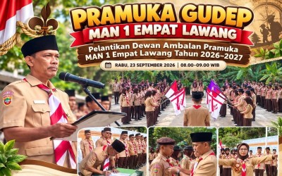Pelantikan Dewan Ambalan, MAN 1 Empat Lawang Teguhkan Estafet Kepemimpinan Pramuka Berkarakter