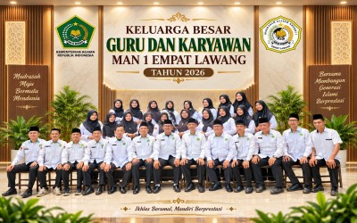 Perkuat Kebersamaan, Keluarga Besar Guru dan Karyawan MAN 1 Empat Lawang Gelar Foto Bersama Tahun 2026