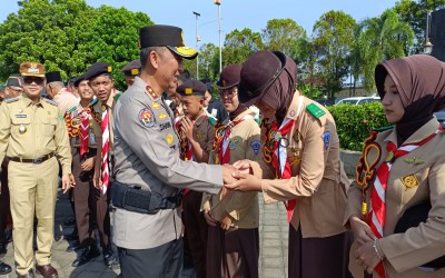 Bangga! Pramuka MAN 1 Empat Lawang Dipercaya Wakili Kwarcab sebagai Petugas Resmi Apel SABUK Kamtibmas Bersama Kapolda Sumsel di Kabupaten Empat Lawang